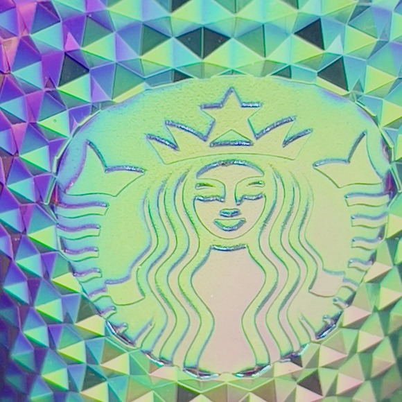 NWT Starbucks Studded Oil Slick Cold Cup Key Chain Tumbler Key Fob Colorful New - Picture 6 of 8